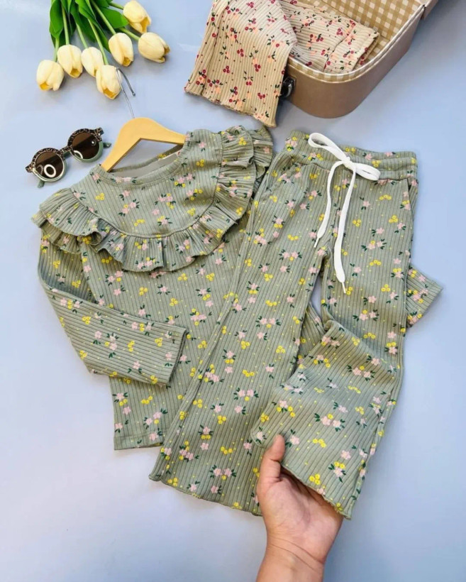 بلوز شلوار گل گلی