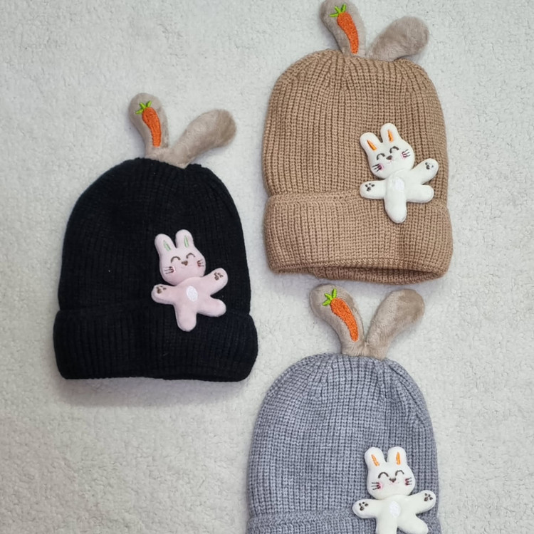 کلاه بافتنی گرم آستردار بچگانه