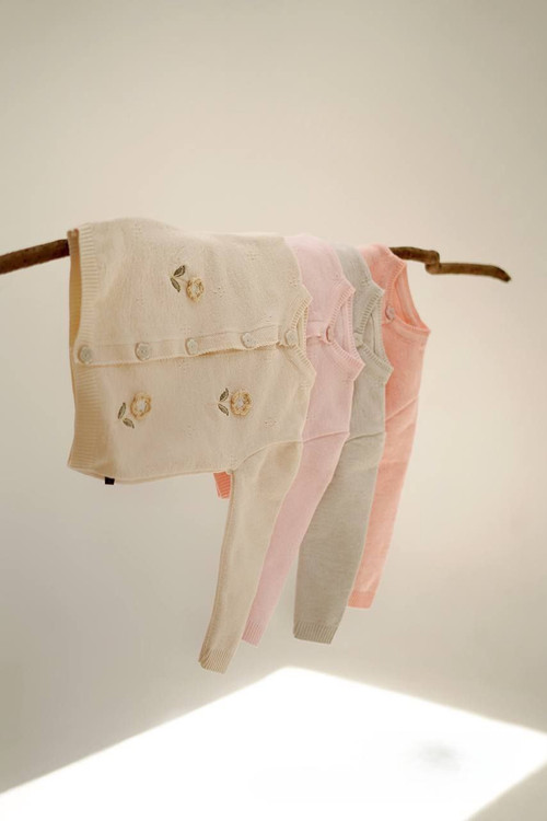 بافت رنگی دخترونه دکمه ای