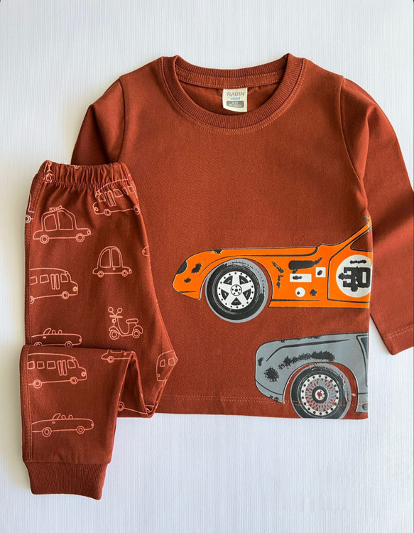 ست بلوز شلوار آستین بلند ماشین