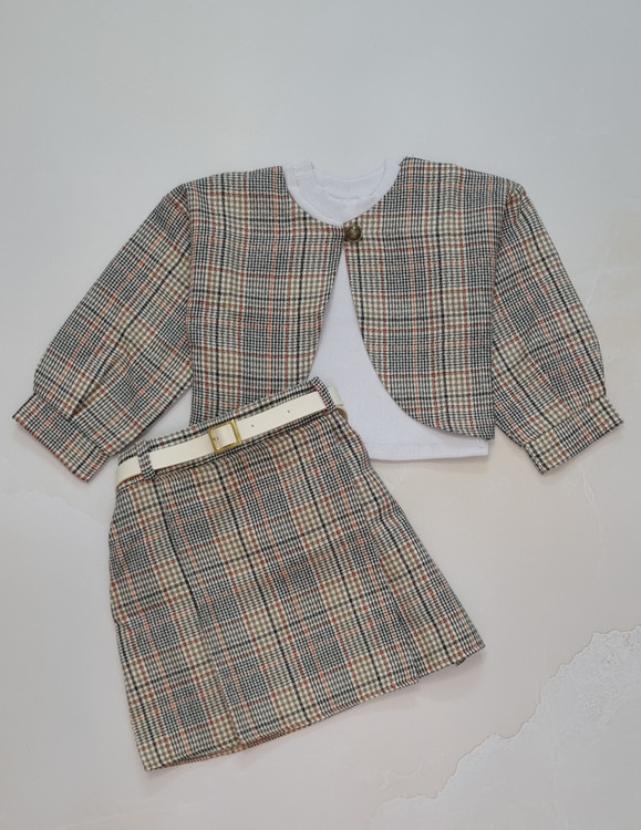 ست کت و دامن شیک دخترانه سایز ۴۰