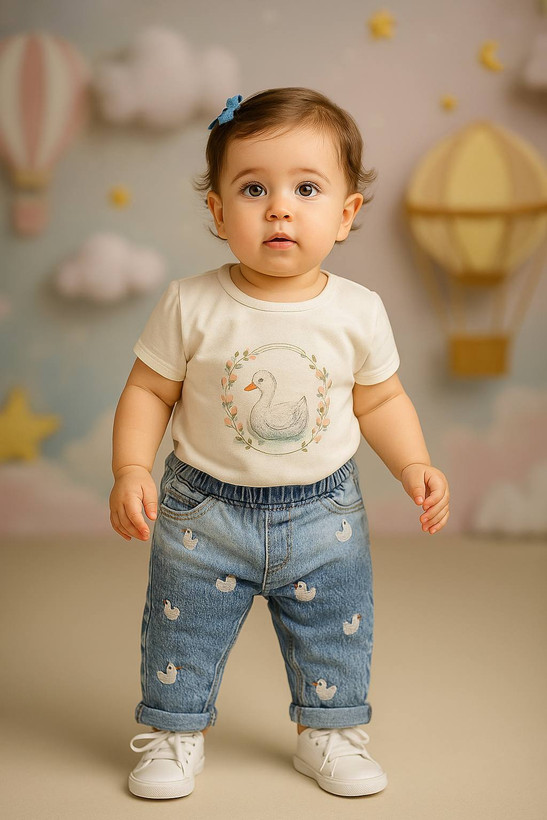 شلوار لی نوزادی دخترانه