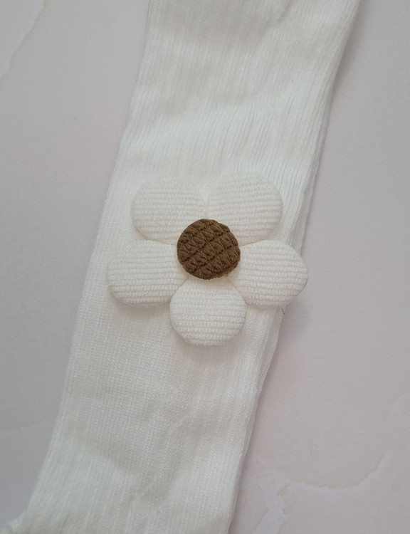 جوراب شلواری بابونه سفید