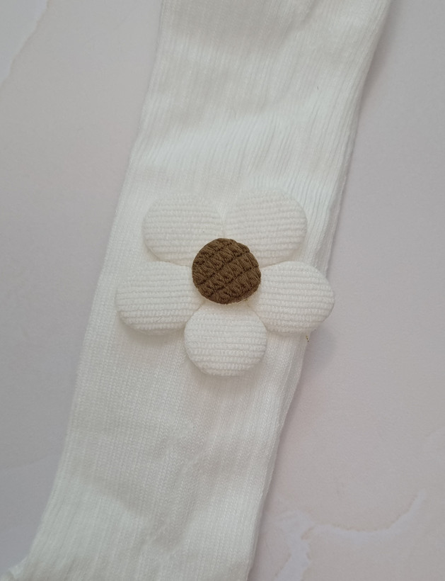 جوراب شلواری بابونه سفید