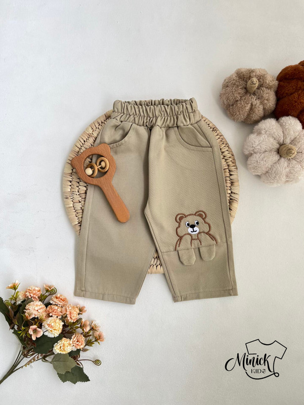 شلوار کتان گلدوزی شده