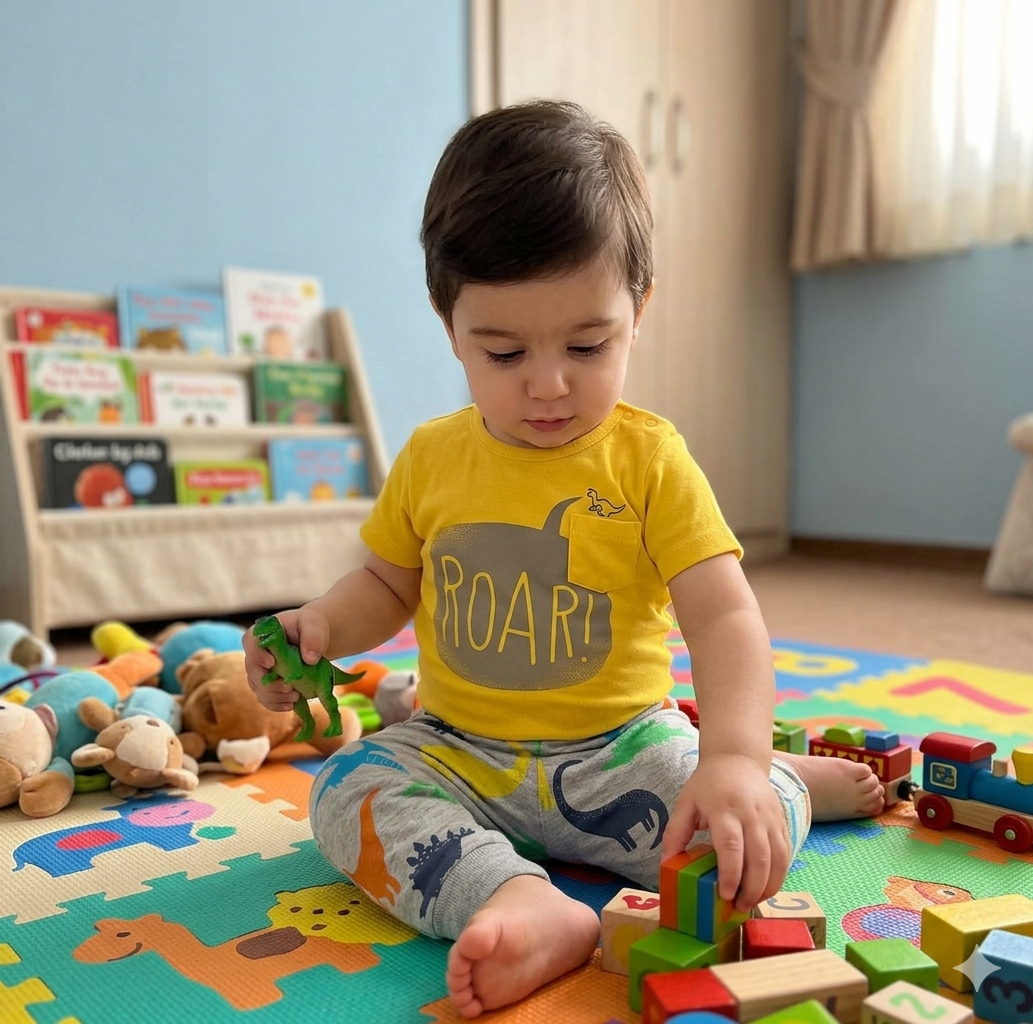 ست بادی شلوار نوزادی بی بیبی ۹ تا ۱۲ ماه کد 1120