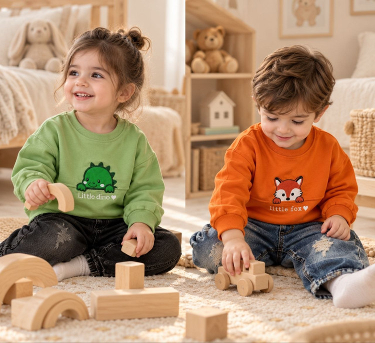 بلوز دورس روباه و دایناسور ۶ تا ۲۴ ماه کد ۱۳۴۱