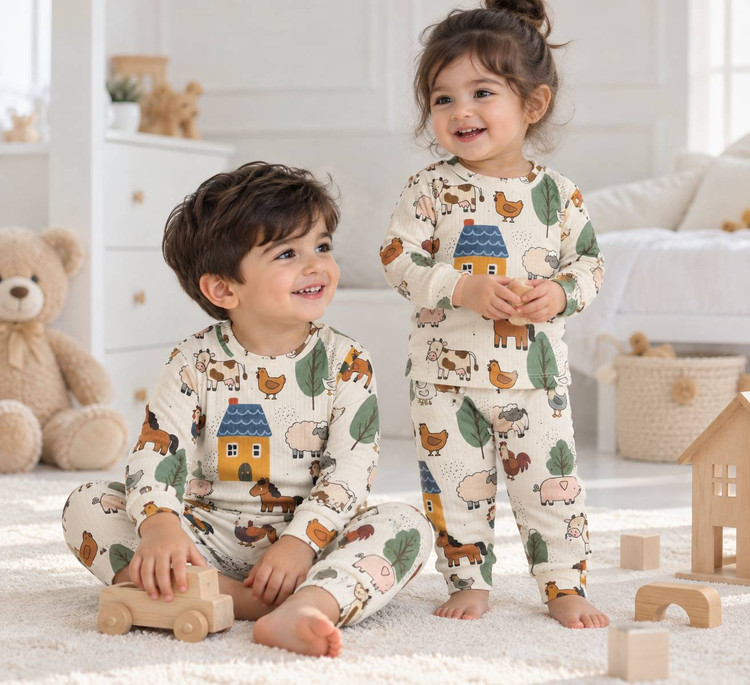 ست بلوز شلوار مزرعه ۱ تا ۴ سال کد ۱۳۴۶