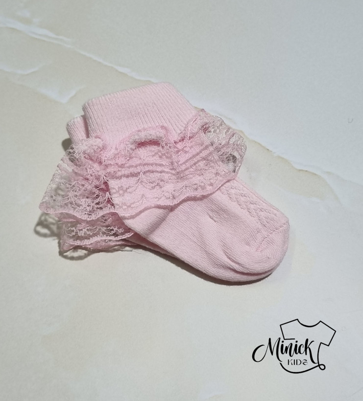 جوراب نوزادی لبه توری
